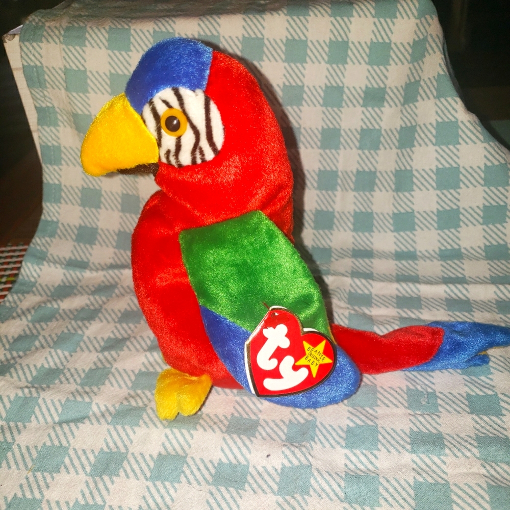 Ty Beanie Babies Kuku Jabber the Parrot excellent condition, vintage, retired